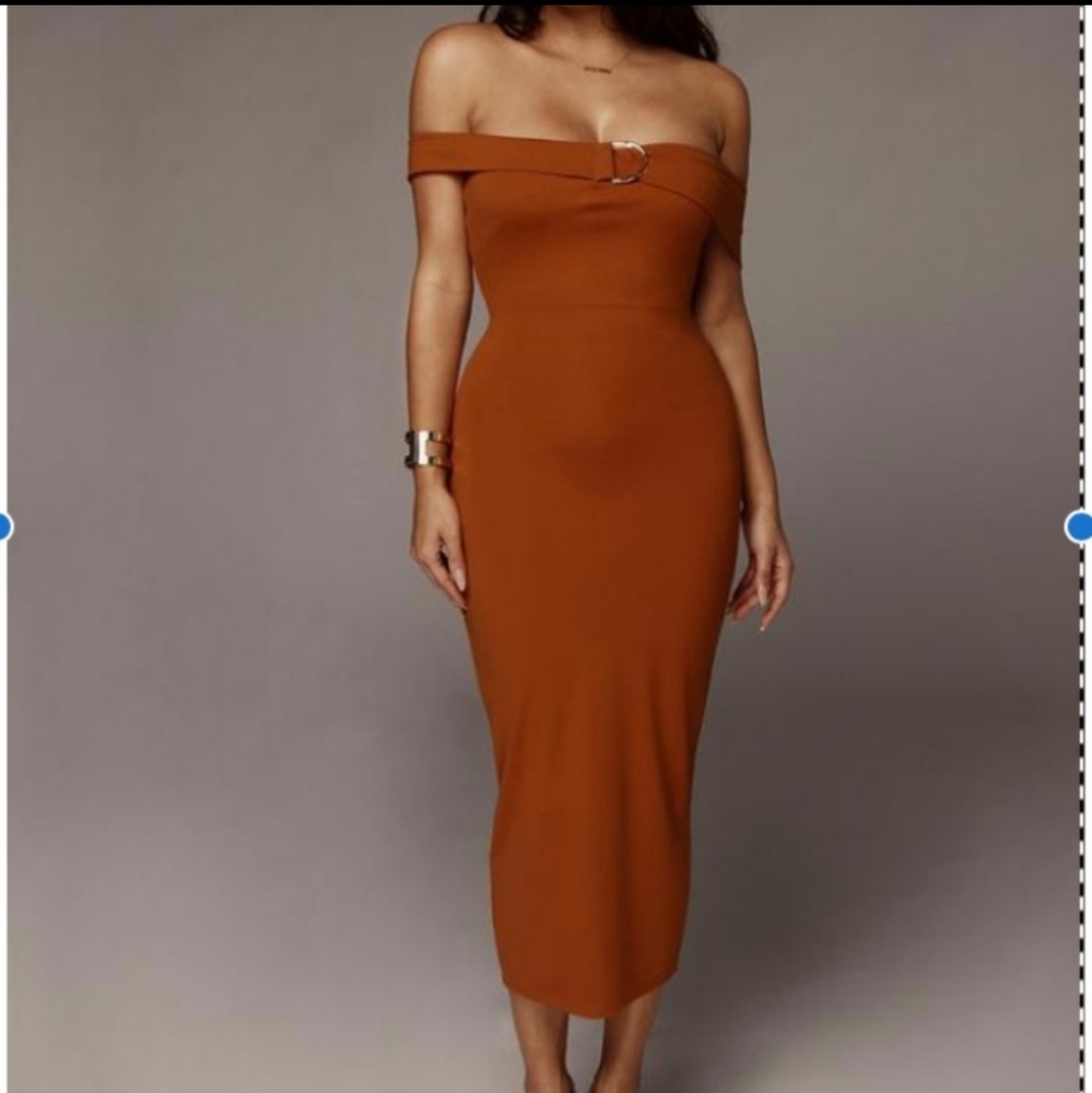 Jluxlabel burnt orange fall dress